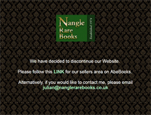 Tablet Screenshot of nanglerarebooks.co.uk